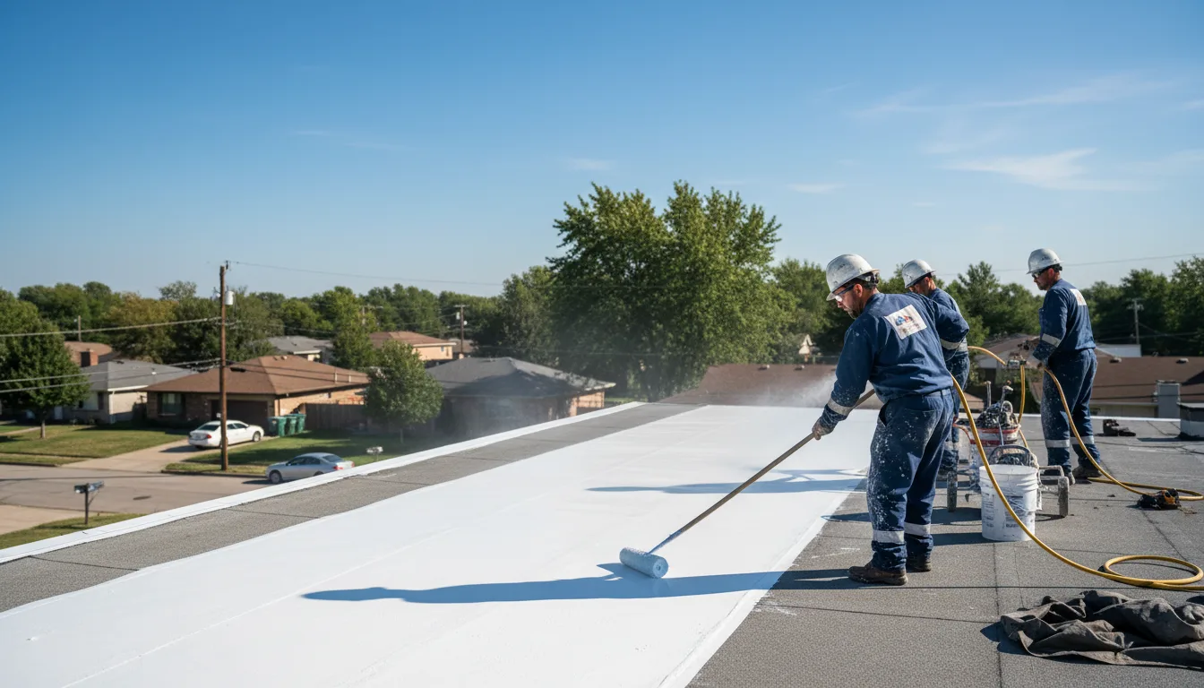 Commercial roof coating in Coatesville, PA near me